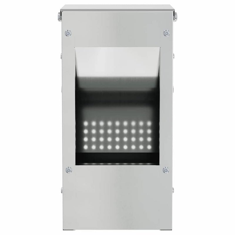 vidaXL Nyúl Etető Ezüst 12,5 x 12,5 x 25 cm Horganyzott acél