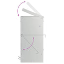 vidaXL Nyúl Etető Ezüst 12,5 x 12,5 x 25 cm Horganyzott acél