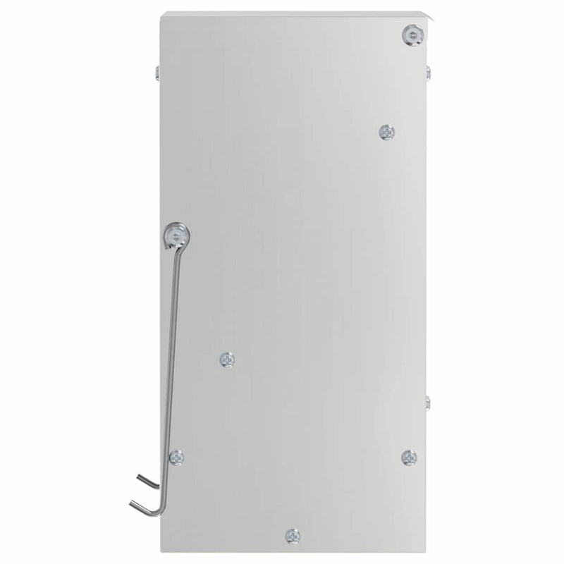 vidaXL Nyúl Etető Ezüst 12,5 x 12,5 x 25 cm Horganyzott acél