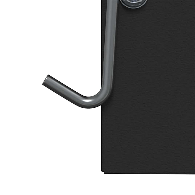 vidaXL Nyúl Etető Fekete 20 x 12,5 x 25 cm Hidegen Hengerelt Acél