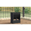 vidaXL Nyúl Etető Fekete 20 x 12,5 x 25 cm Hidegen Hengerelt Acél