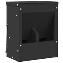 vidaXL Nyúl Etető Fekete 20 x 12,5 x 25 cm Hidegen Hengerelt Acél