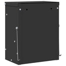vidaXL Nyúl Etető Fekete 20 x 12,5 x 25 cm Hidegen Hengerelt Acél