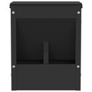 vidaXL Nyúl Etető Fekete 20 x 12,5 x 25 cm Hidegen Hengerelt Acél