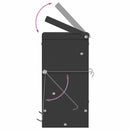 vidaXL Nyúl Etető Fekete 20 x 12,5 x 25 cm Hidegen Hengerelt Acél