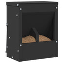 vidaXL Nyúl Etető Fekete 20 x 12,5 x 25 cm Hidegen Hengerelt Acél