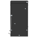 vidaXL Nyúl Etető Fekete 20 x 12,5 x 25 cm Hidegen Hengerelt Acél