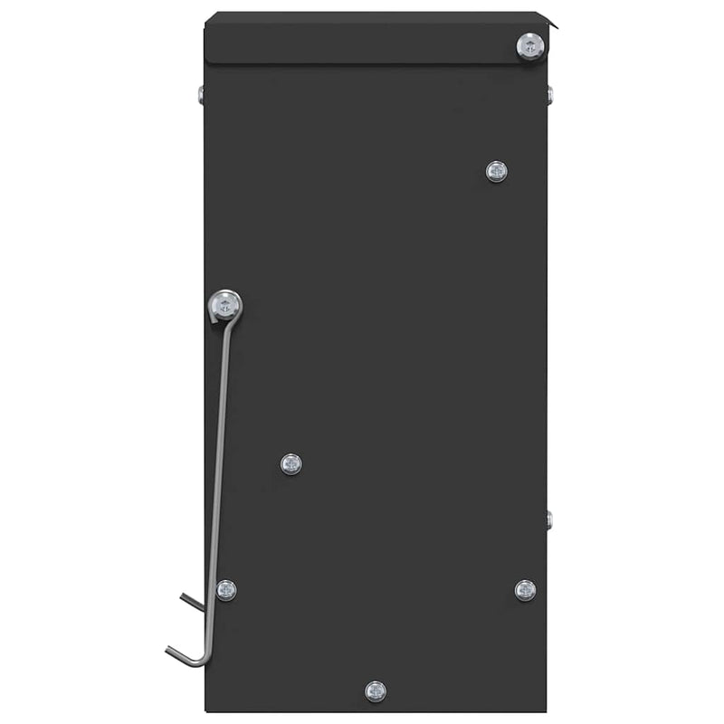 vidaXL Nyúl Etető Fekete 20 x 12,5 x 25 cm Hidegen Hengerelt Acél