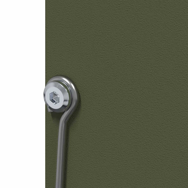 vidaXL Nyúl Etető Olajzöld 20 x 12,5 x 25 cm Hidegen Hengerelt Acél