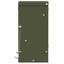 vidaXL Nyúl Etető Olajzöld 20 x 12,5 x 25 cm Hidegen Hengerelt Acél