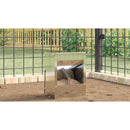 vidaXL Nyúl Etető Ezüst 20 x 12,5 x 25 cm Horganyzott acél