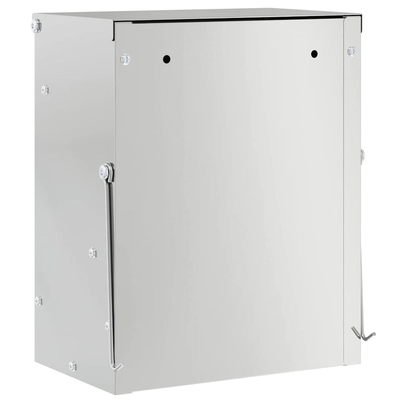 vidaXL Nyúl Etető Ezüst 20 x 12,5 x 25 cm Horganyzott acél