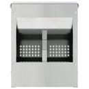 vidaXL Nyúl Etető Ezüst 20 x 12,5 x 25 cm Horganyzott acél