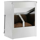 vidaXL Nyúl Etető Ezüst 20 x 12,5 x 25 cm Horganyzott acél