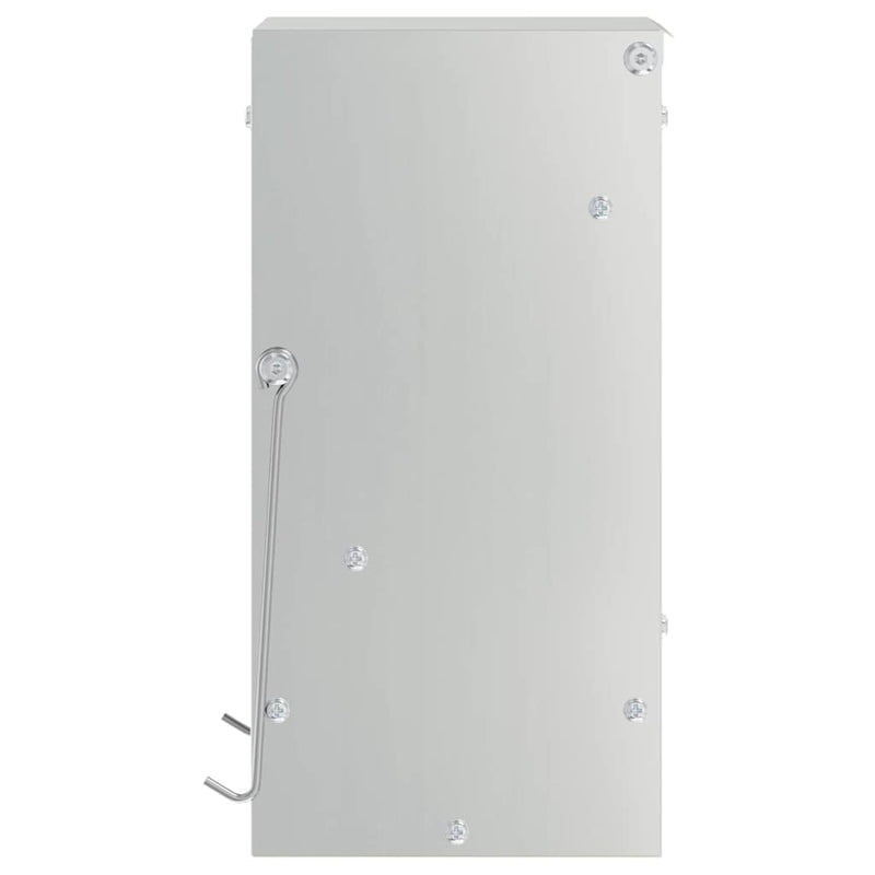 vidaXL Nyúl Etető Ezüst 20 x 12,5 x 25 cm Horganyzott acél