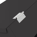 vidaXL Nyúl Etető Fekete 64.5 x 25.5 x 45.5 cm Hidegen Hengerelt Acél