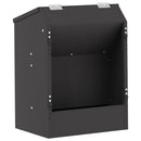 vidaXL Nyúl Etető Fekete 64.5 x 25.5 x 45.5 cm Hidegen Hengerelt Acél