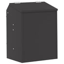 vidaXL Nyúl Etető Fekete 64.5 x 25.5 x 45.5 cm Hidegen Hengerelt Acél