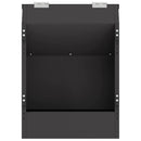 vidaXL Nyúl Etető Fekete 64.5 x 25.5 x 45.5 cm Hidegen Hengerelt Acél