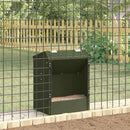 vidaXL Nyúl Etető Olajzöld 64.5 x 25.5 x 45.5 cm