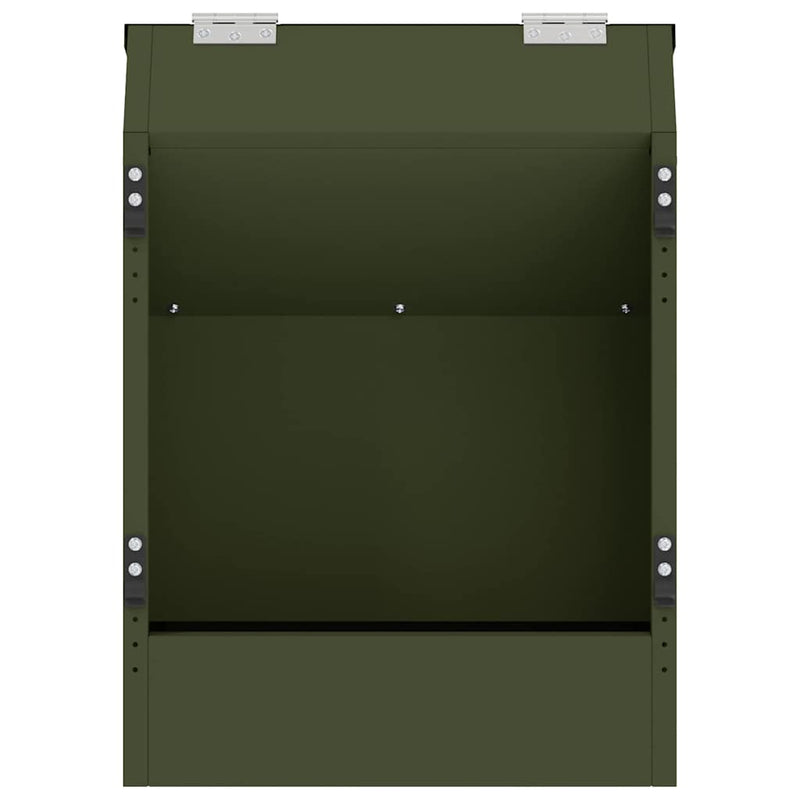 vidaXL Nyúl Etető Olajzöld 64.5 x 25.5 x 45.5 cm