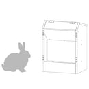 vidaXL Nyúl Etető Olajzöld 64.5 x 25.5 x 45.5 cm