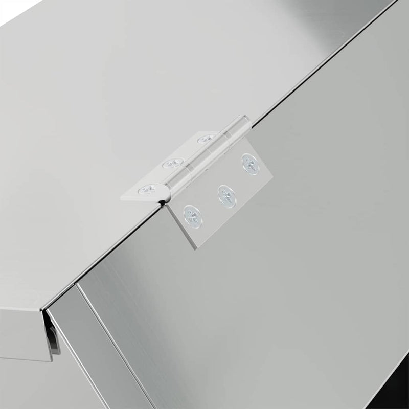 vidaXL Nyúl Etető Ezüst 64.5 x 25.5 x 45.5 cm Horganyzott acél