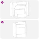 vidaXL Nyúl Etető Ezüst 64.5 x 25.5 x 45.5 cm Horganyzott acél