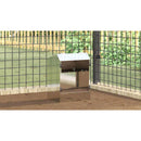 vidaXL Nyúl Etető Ezüst 64.5 x 25.5 x 45.5 cm Horganyzott acél