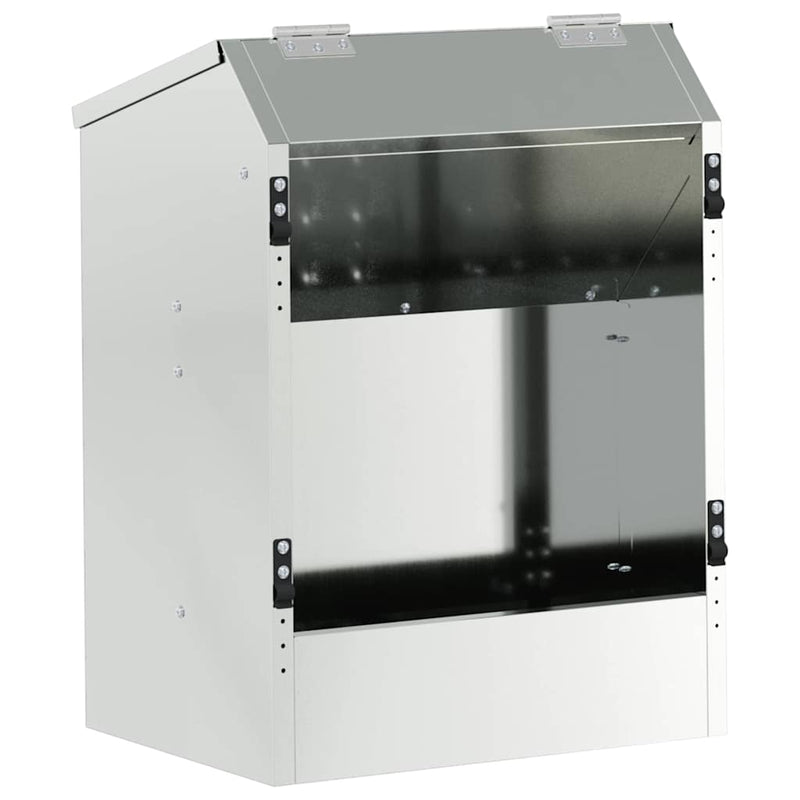 vidaXL Nyúl Etető Ezüst 64.5 x 25.5 x 45.5 cm Horganyzott acél