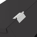 vidaXL Nyúl Etető Fekete 64.5 x 25.5 x 45.5 cm Hidegen Hengerelt Acél