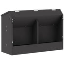 vidaXL Nyúl Etető Fekete 64.5 x 25.5 x 45.5 cm Hidegen Hengerelt Acél