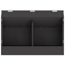 vidaXL Nyúl Etető Fekete 64.5 x 25.5 x 45.5 cm Hidegen Hengerelt Acél