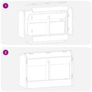 vidaXL Nyúl Etető Olajzöld 64.5 x 25.5 x 45.5 cm