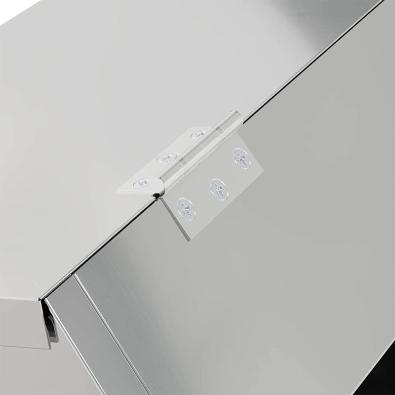 vidaXL Nyúl Etető Ezüst 64.5 x 25.5 x 45.5 cm Horganyzott acél