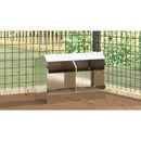 vidaXL Nyúl Etető Ezüst 64.5 x 25.5 x 45.5 cm Horganyzott acél