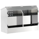 vidaXL Nyúl Etető Ezüst 64.5 x 25.5 x 45.5 cm Horganyzott acél