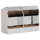 vidaXL Nyúl Etető Ezüst 64.5 x 25.5 x 45.5 cm Horganyzott acél