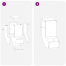vidaXL Nyúl Etető Fekete 12,5 x 26 x 28,5 cm Hidegen Hengerelt Acél