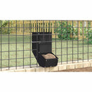 vidaXL Nyúl Etető Fekete 12,5 x 26 x 28,5 cm Hidegen Hengerelt Acél