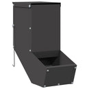 vidaXL Nyúl Etető Fekete 12,5 x 26 x 28,5 cm Hidegen Hengerelt Acél