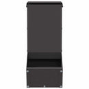 vidaXL Nyúl Etető Fekete 12,5 x 26 x 28,5 cm Hidegen Hengerelt Acél