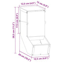 vidaXL Nyúl Etető Ezüst 12,5 x 26 x 28,5 cm Horganyzott acél
