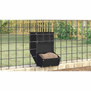 vidaXL Nyúl Etető Fekete 17,5 x 26 x 28,5 cm Hidegen Hengerelt Acél