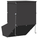 vidaXL Nyúl Etető Fekete 17,5 x 26 x 28,5 cm Hidegen Hengerelt Acél