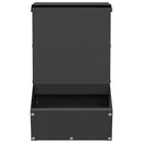 vidaXL Nyúl Etető Fekete 17,5 x 26 x 28,5 cm Hidegen Hengerelt Acél