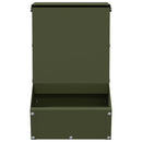 vidaXL Nyúl Etető Olajzöld 17,5 x 26 x 28,5 cm Hidegen Hengerelt Acél