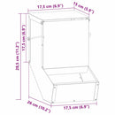 vidaXL Nyúl Etető Ezüst 17,5 x 26 x 28,5 cm Horganyzott acél