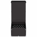 vidaXL Nyúl Etető Fekete 12,5 x 26 x 28,5 cm Hidegen Hengerelt Acél