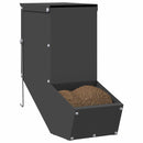 vidaXL Nyúl Etető Fekete 12,5 x 26 x 28,5 cm Hidegen Hengerelt Acél